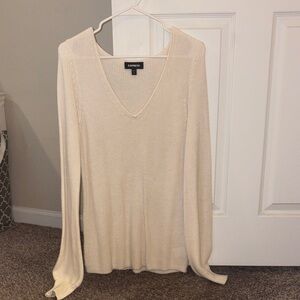 Express Soft Cream Knit Top